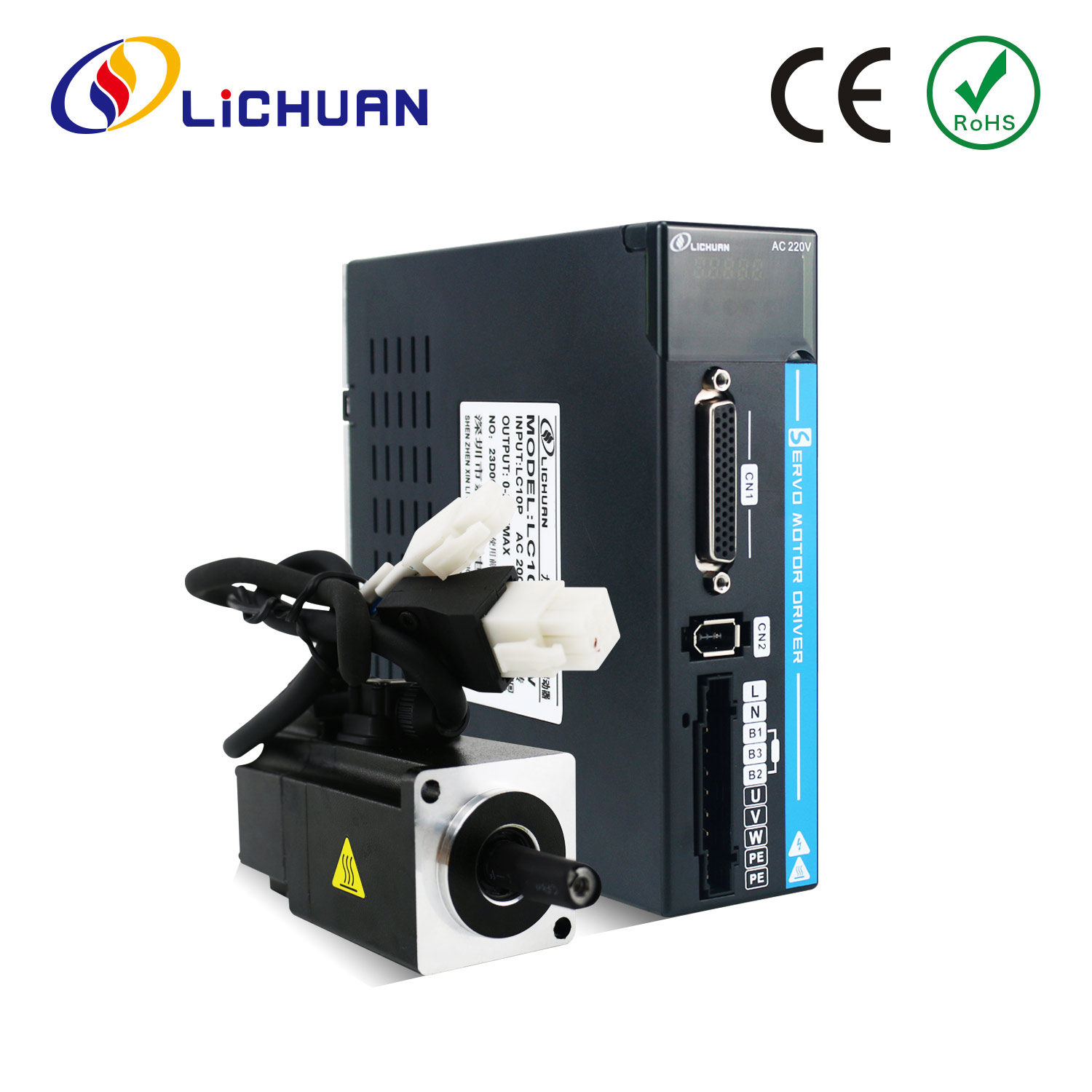 Servomotore AC 100W 3000rpm 0,32nm Flangia 60mm per cnc